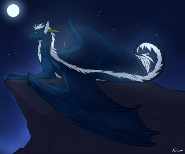 <div style="font-weight: bold; font-size: 150%;">Basking in Moonlight</div> by <a href="https://www.furaffinity.net/user/fortuna">Fortuna</a></div>
